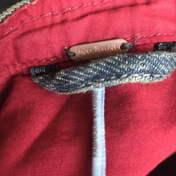 Free People Denim 100% Cotton Americana Zip Up Jacket Size 8 - Picture 3 of 10